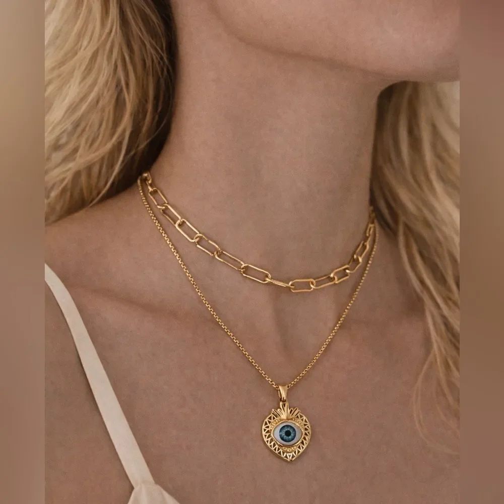 Evil eye Layer Necklace  M702